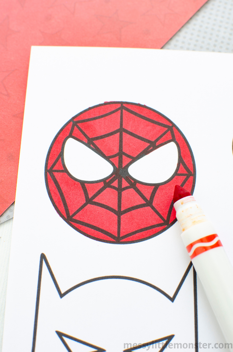 Mix And Match Superhero Craft Printable Superhero Template Messy Little Monster