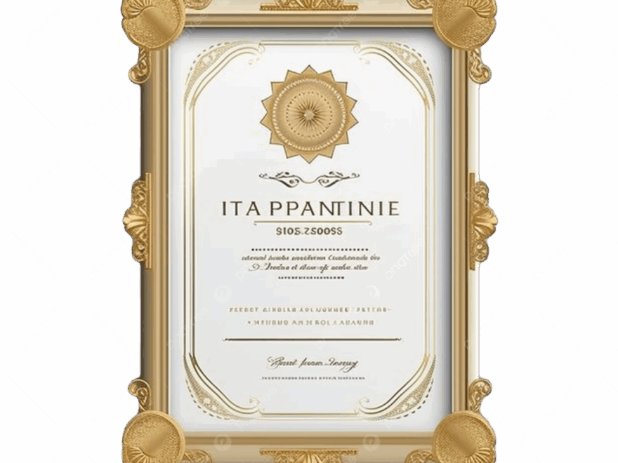 Modern Elegant Golden Certificate Template With Badge Certificate Of Achievement Gold Award Certificate PNG Transparent Image And Clipart For Free Download