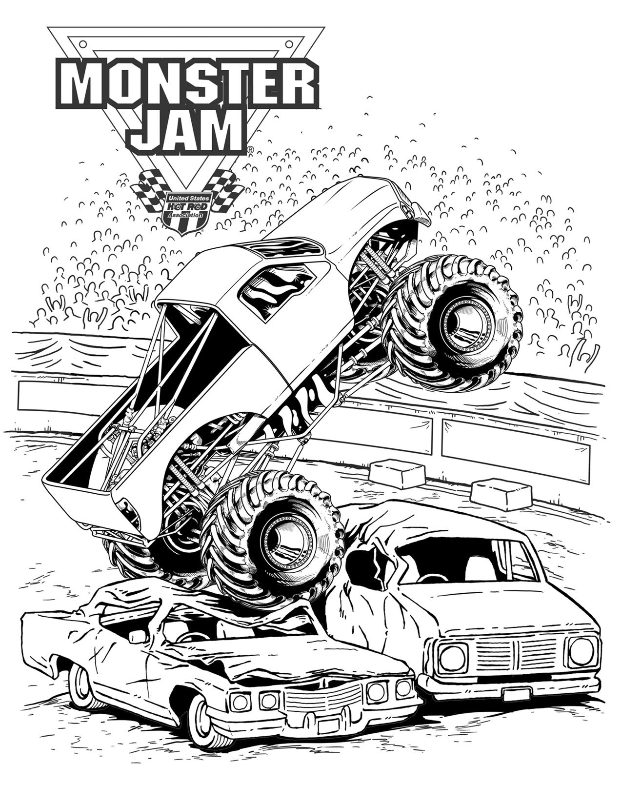 Printable Coloring Pages Monster Trucks