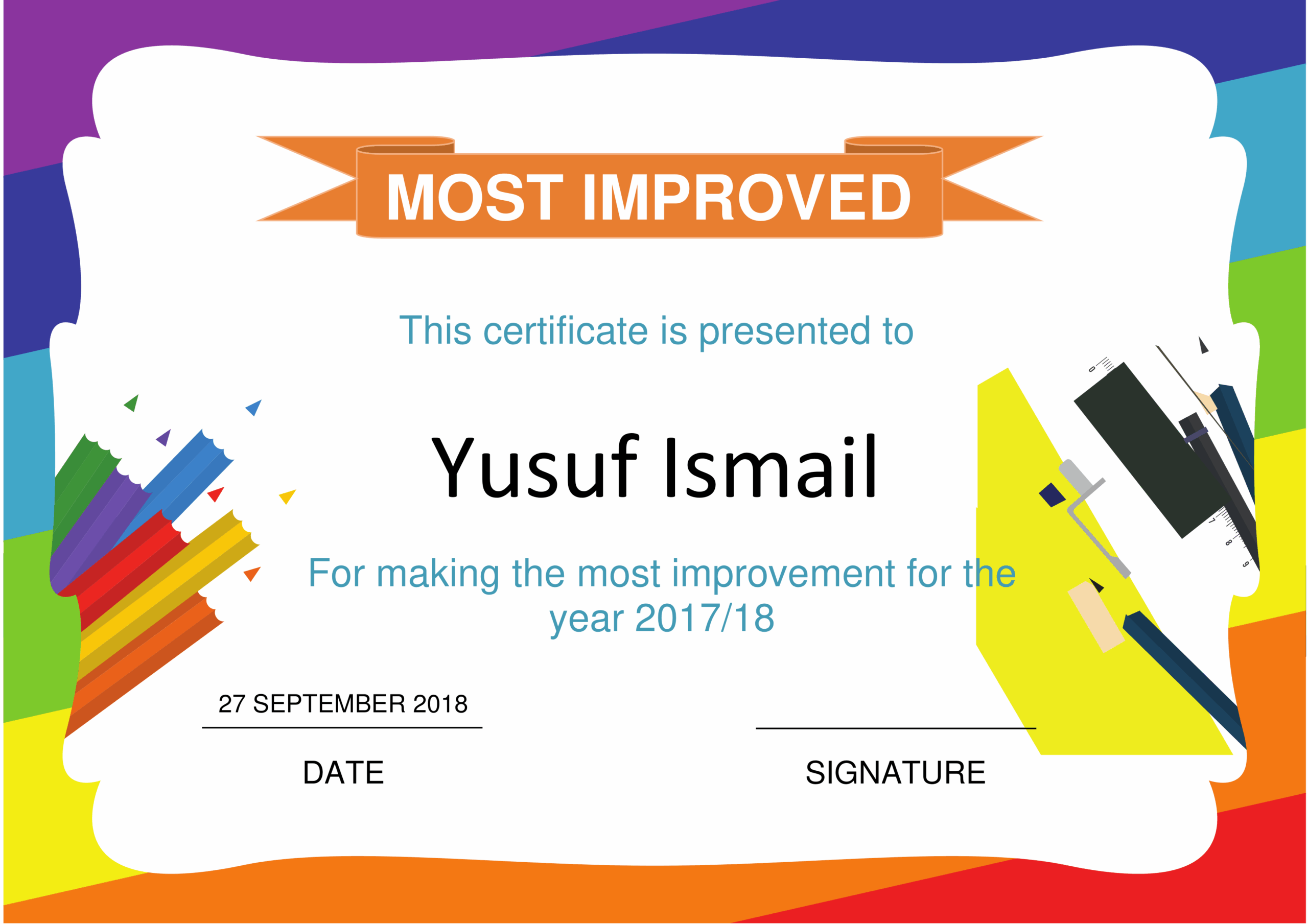 Most Improved Certificate An Nasihah Publications Worksheets Library