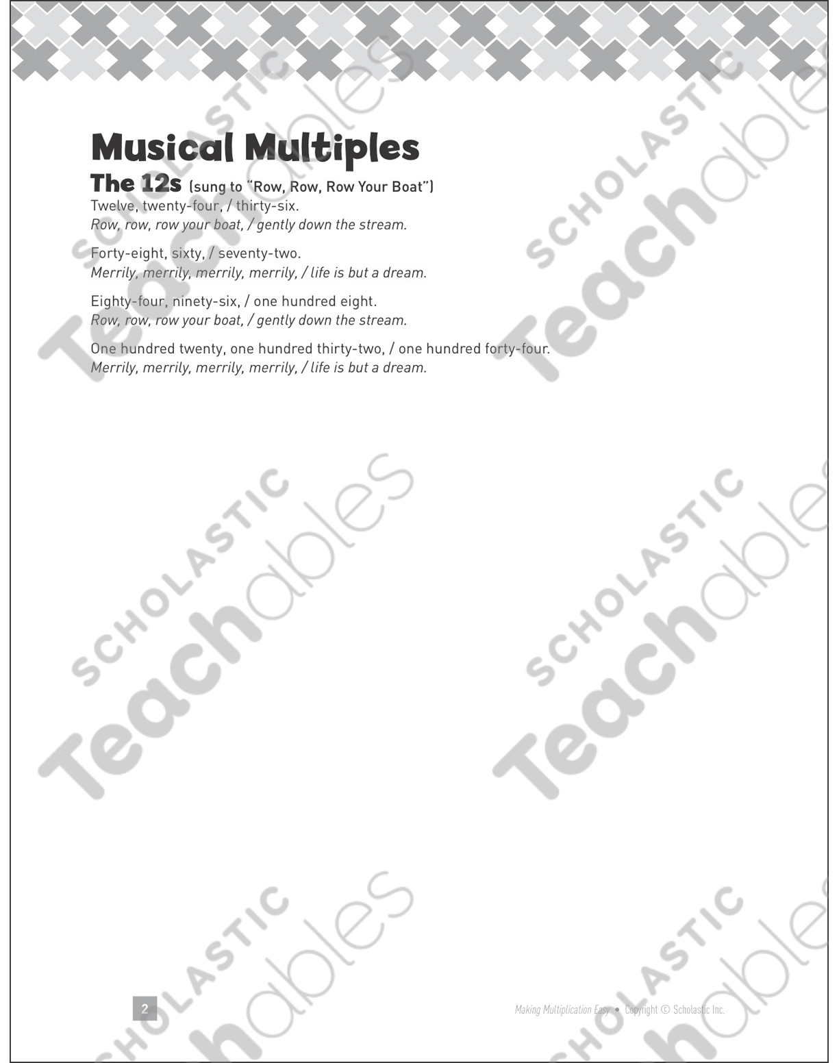 Multiplication Worksheet Printable Free 7 Scholastic