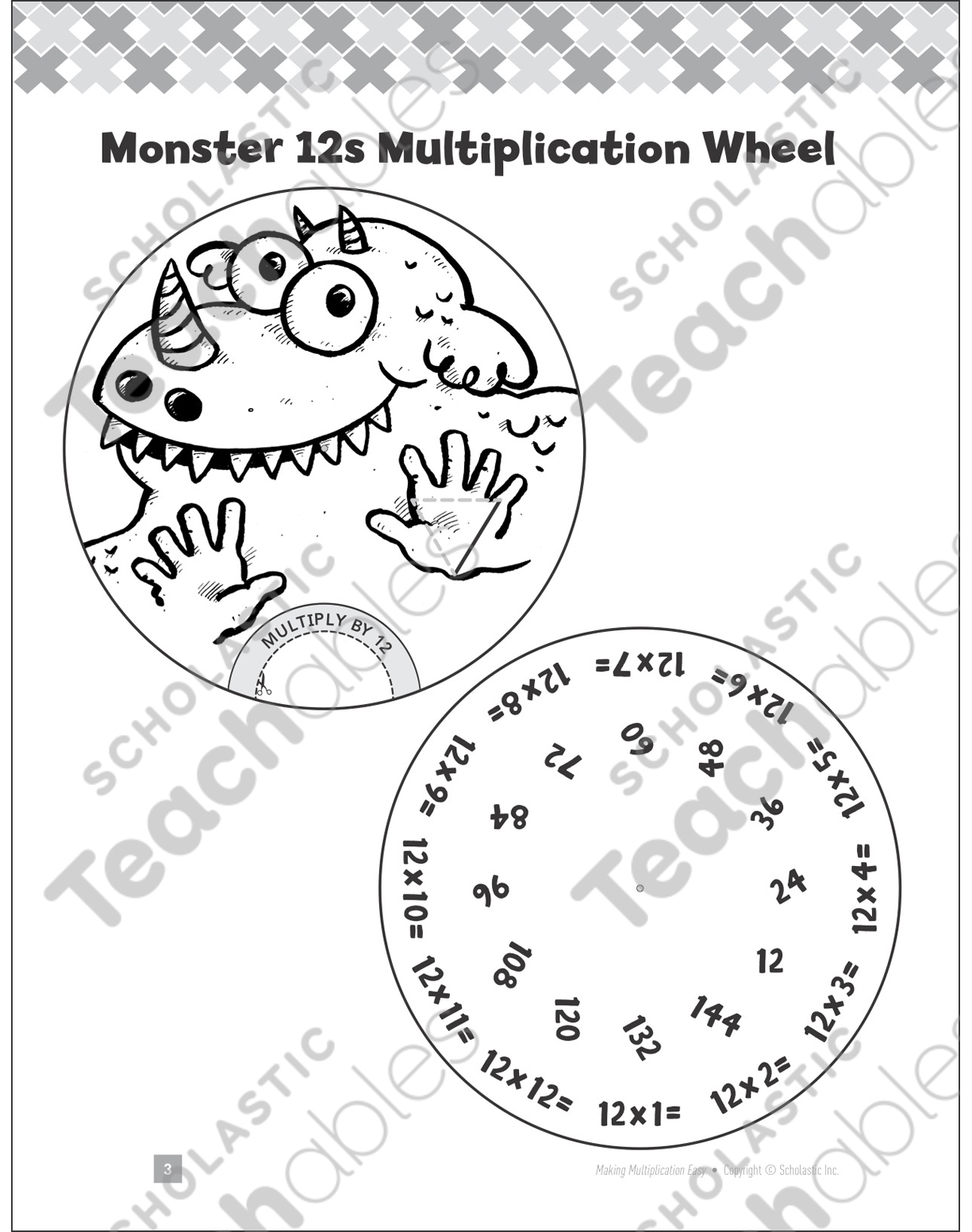 Multiplying By 12 Making Multiplication Easy Printable Cut And Pastes Skills Sheets