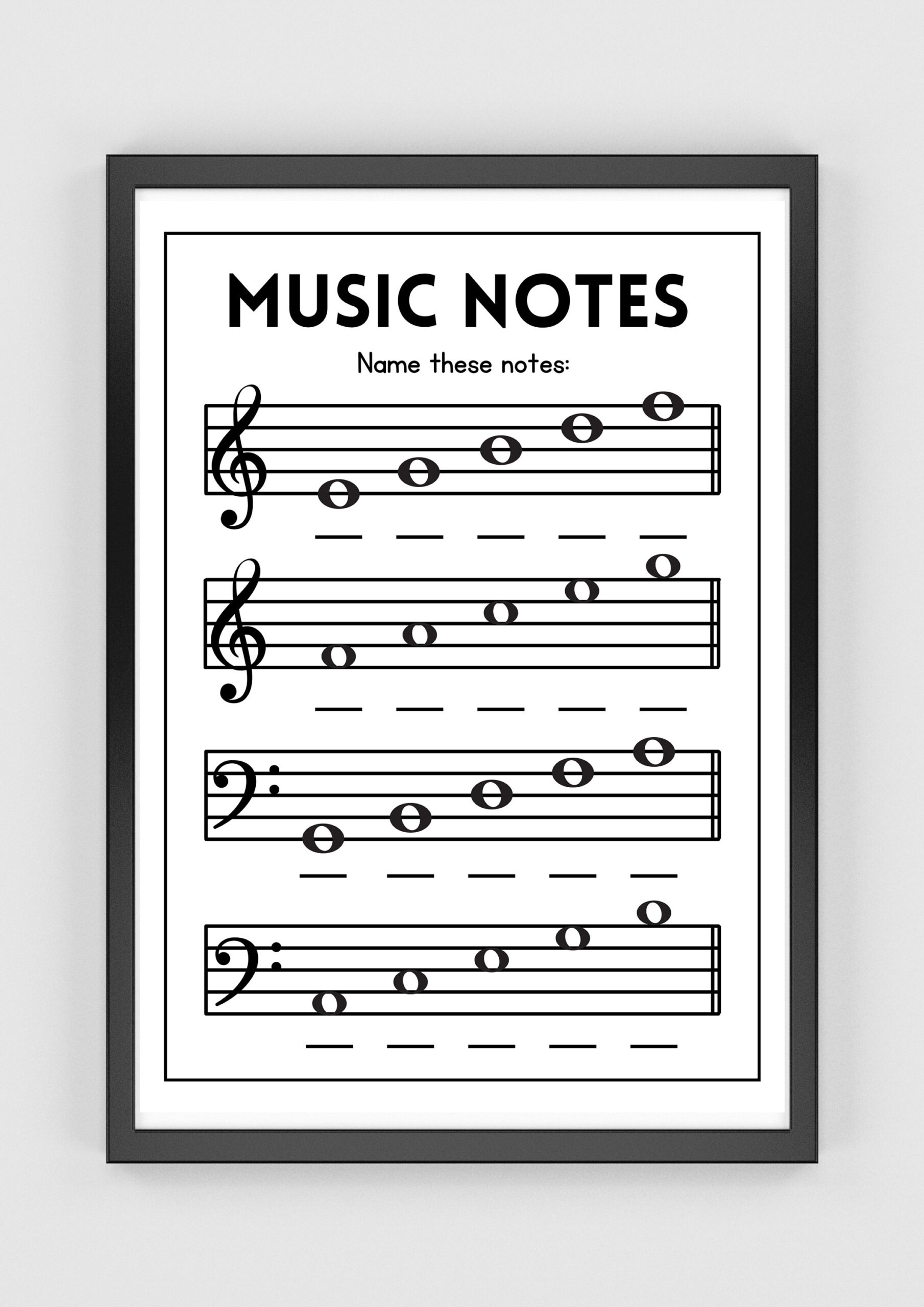 Music Notes Printable Template