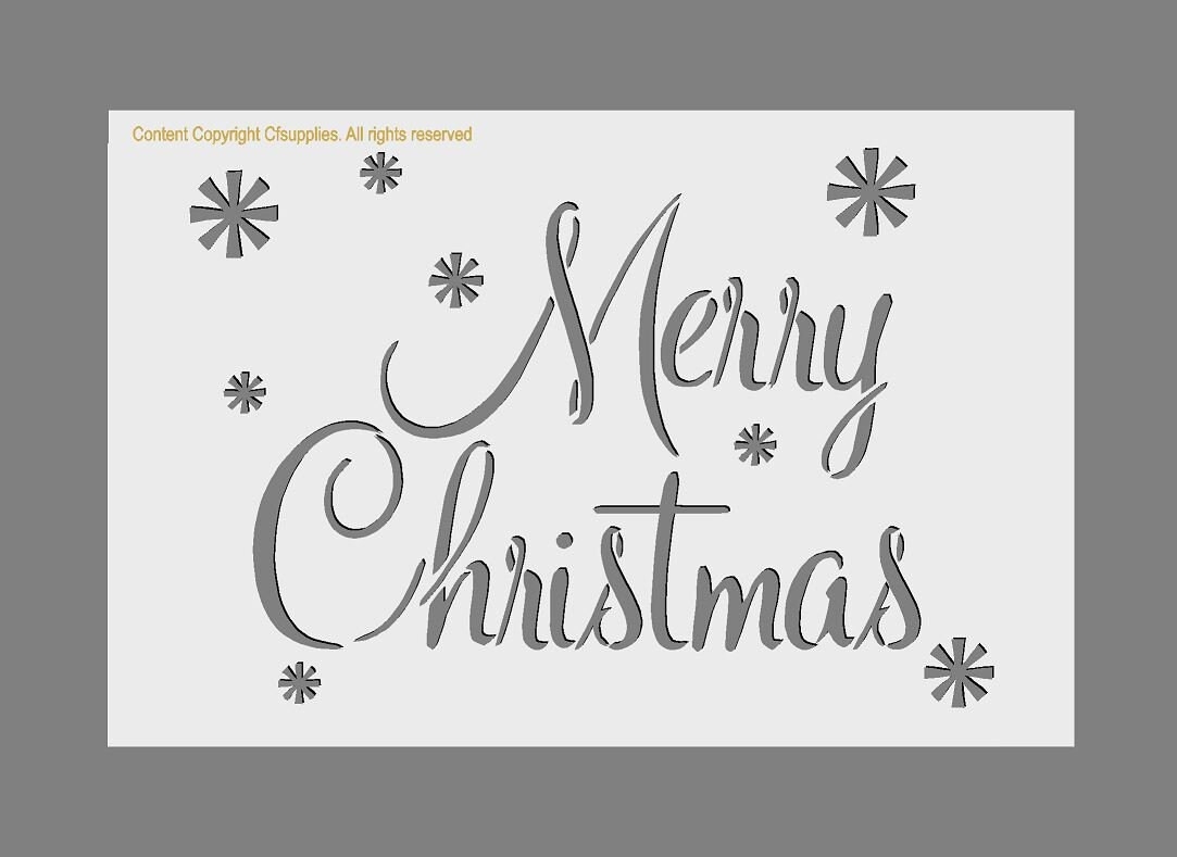 Merry Christmas Stencil Free Printable