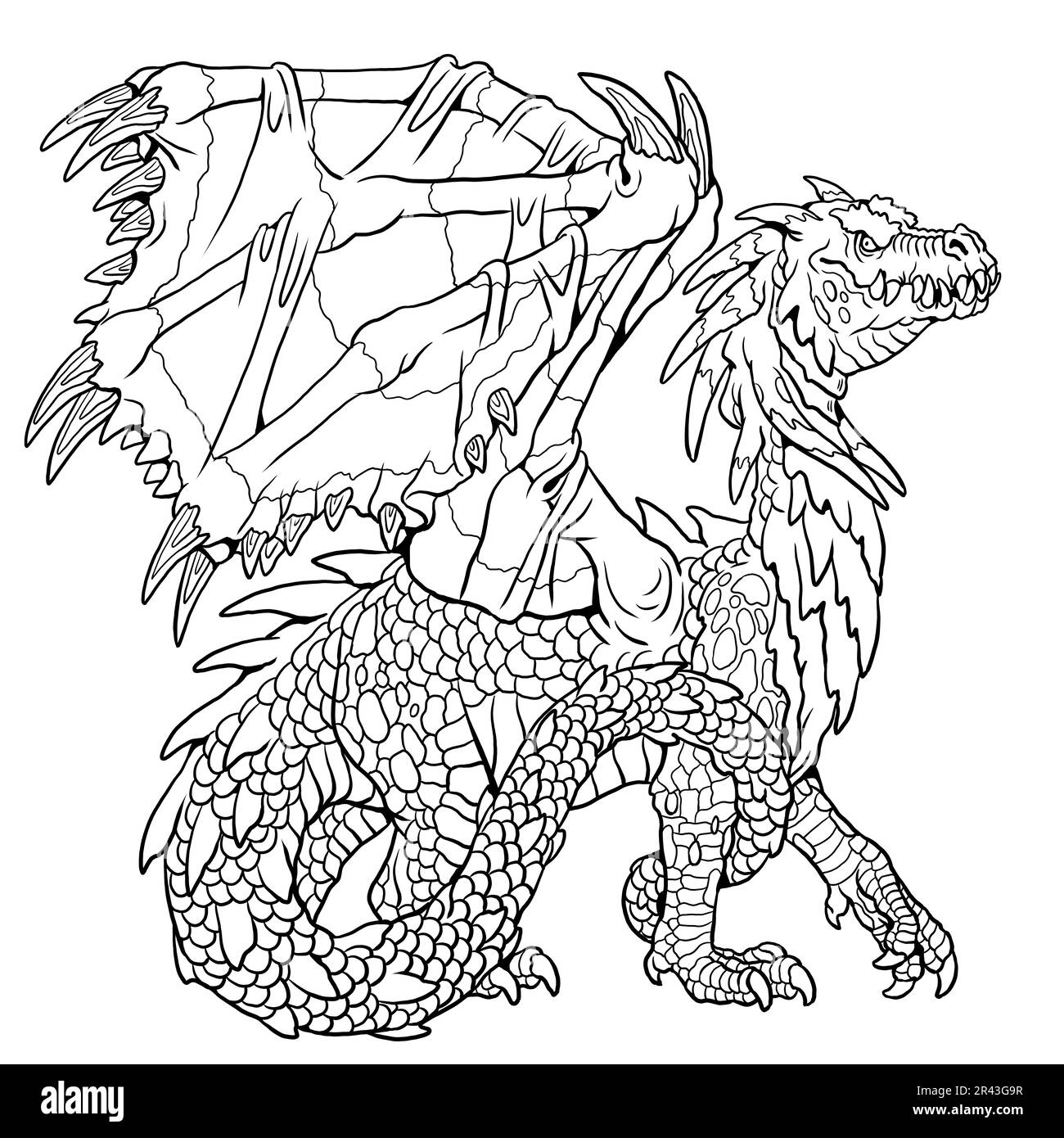 Mythical Creatures Coloring Pages Cut Out Stock Images Pictures Alamy