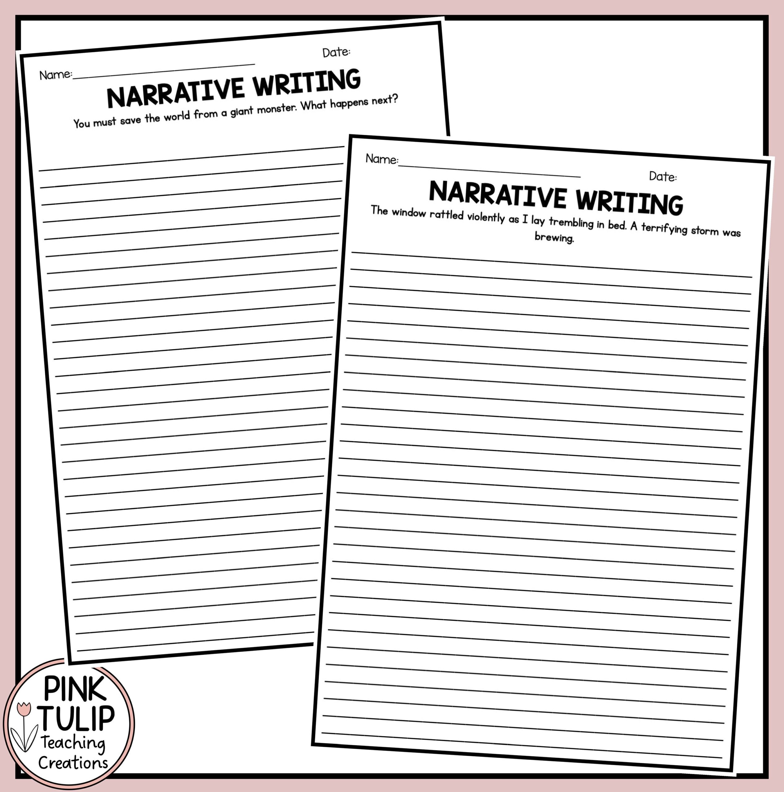 Lightning Writing Template Printable