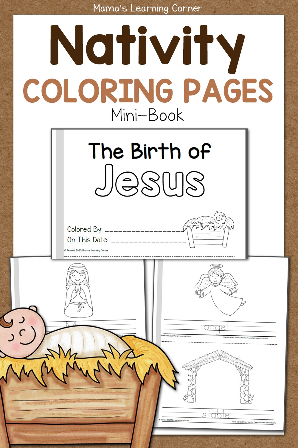 Nativity Coloring Pages Mamas Learning Corner