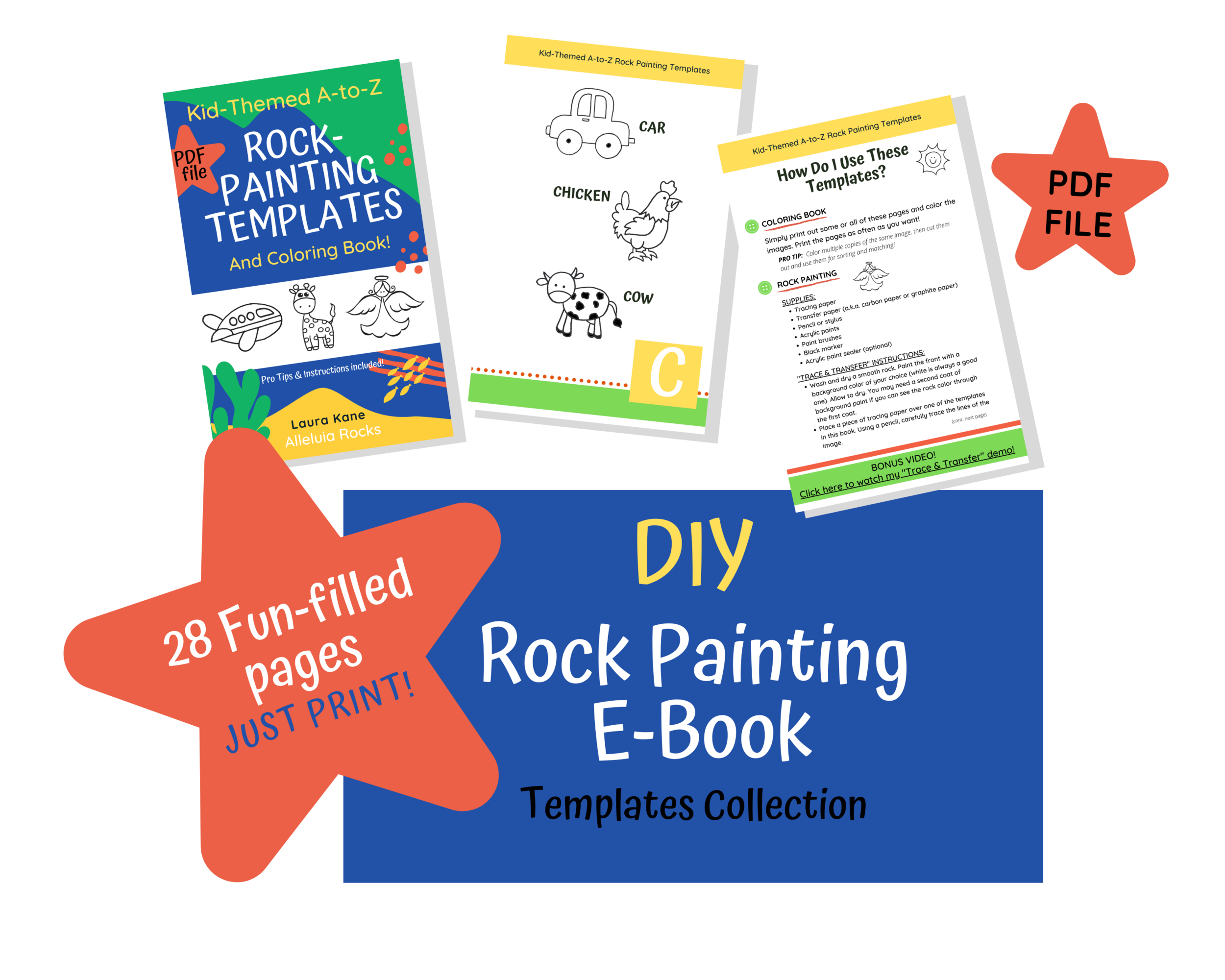 NEW DIY Rock Painting Templates E Book Now Available Alleluia Rocks