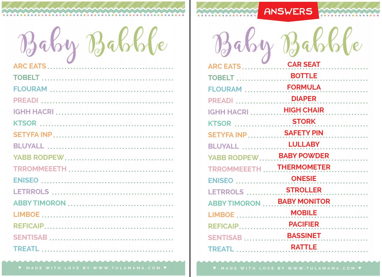 New Mom Approved Cute Free Printable Baby Shower Games