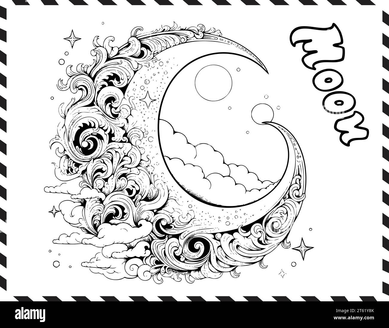 Printable Moon Coloring Pages