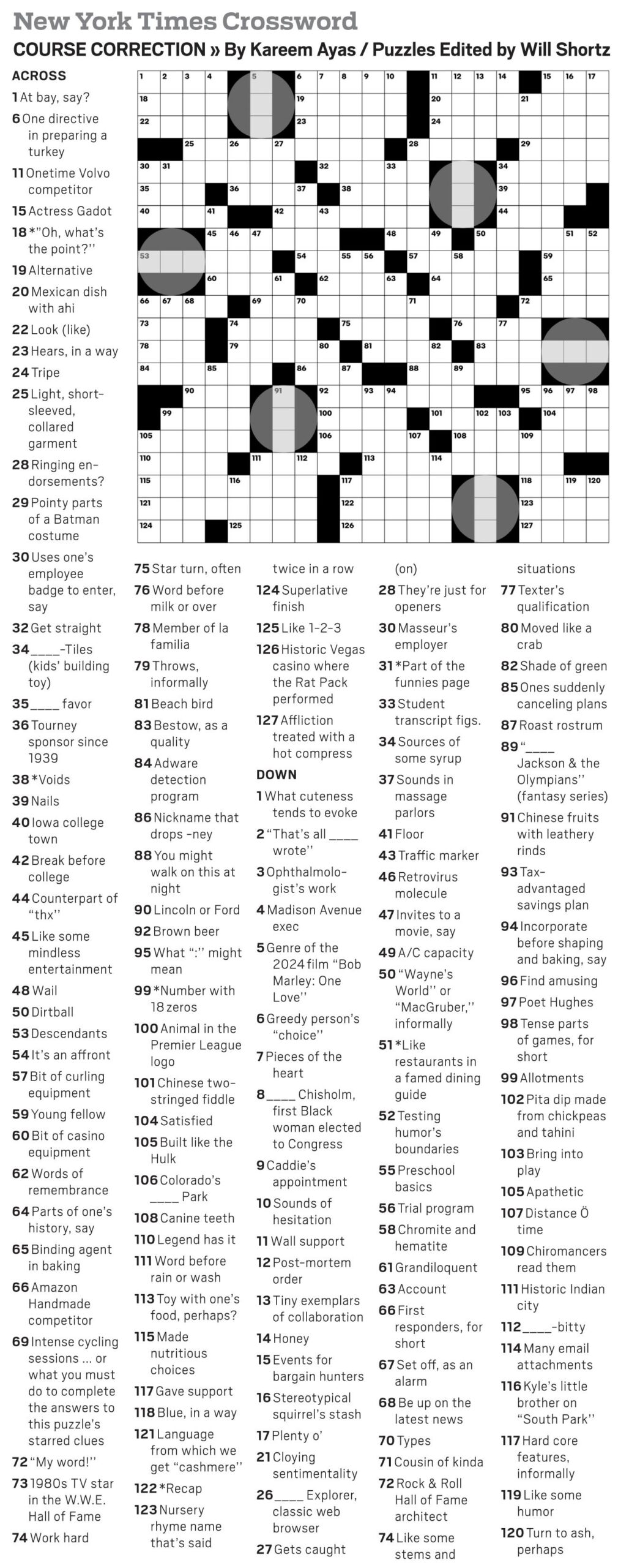 The Daily Crossword Printable