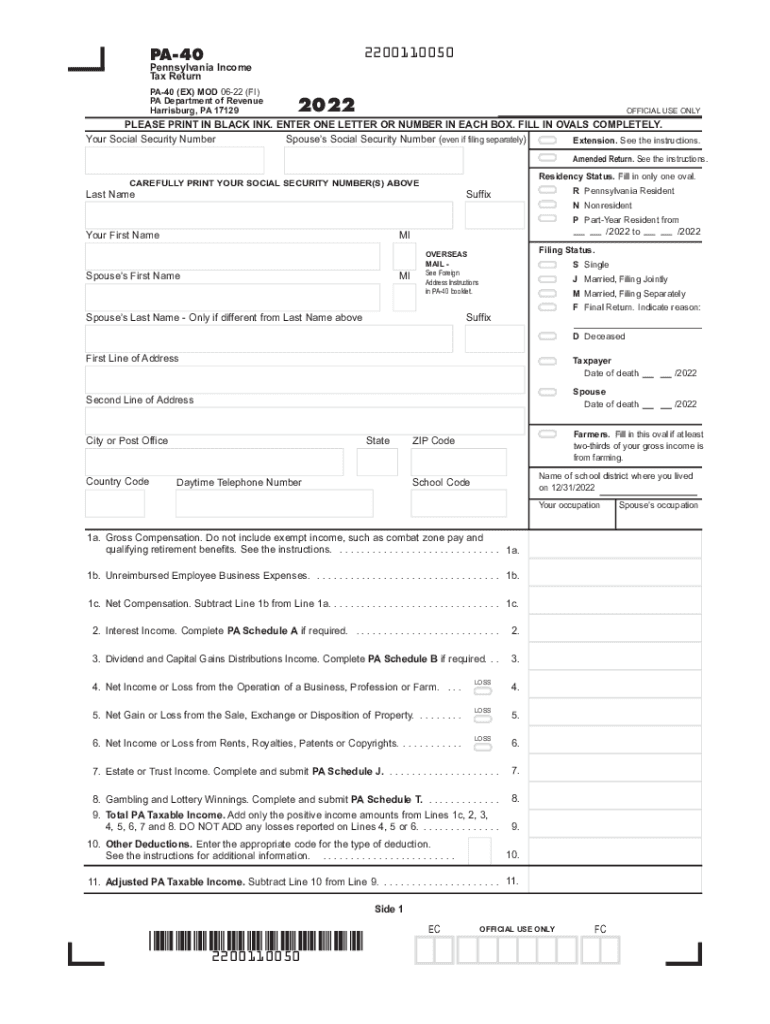 Pa 40 2022 Fill Out Sign Online DocHub