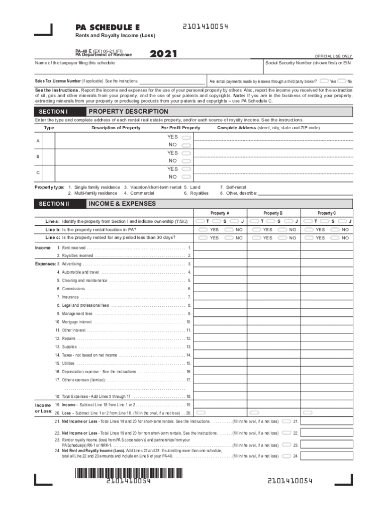Printable Pa Tax Form Pa 40