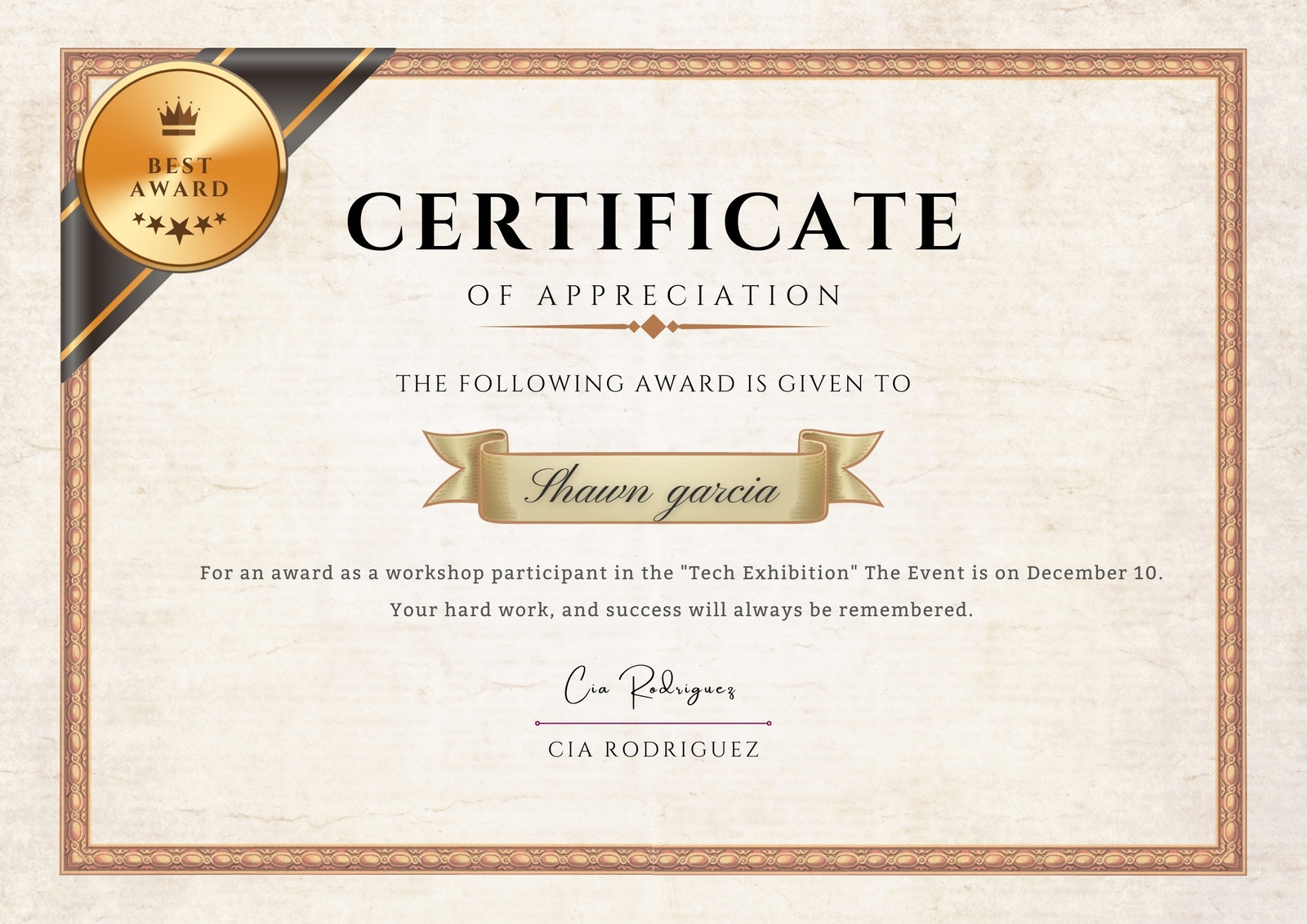 Page 18 Free Printable Customizable Workshop Certificate Templates Canva