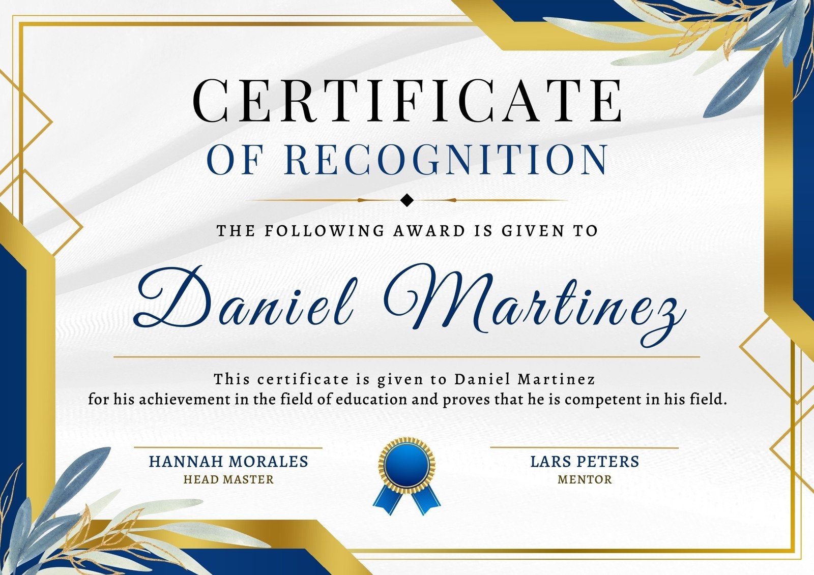 Page 2 Free Printable Customizable Recognition Certificate Templates Canva