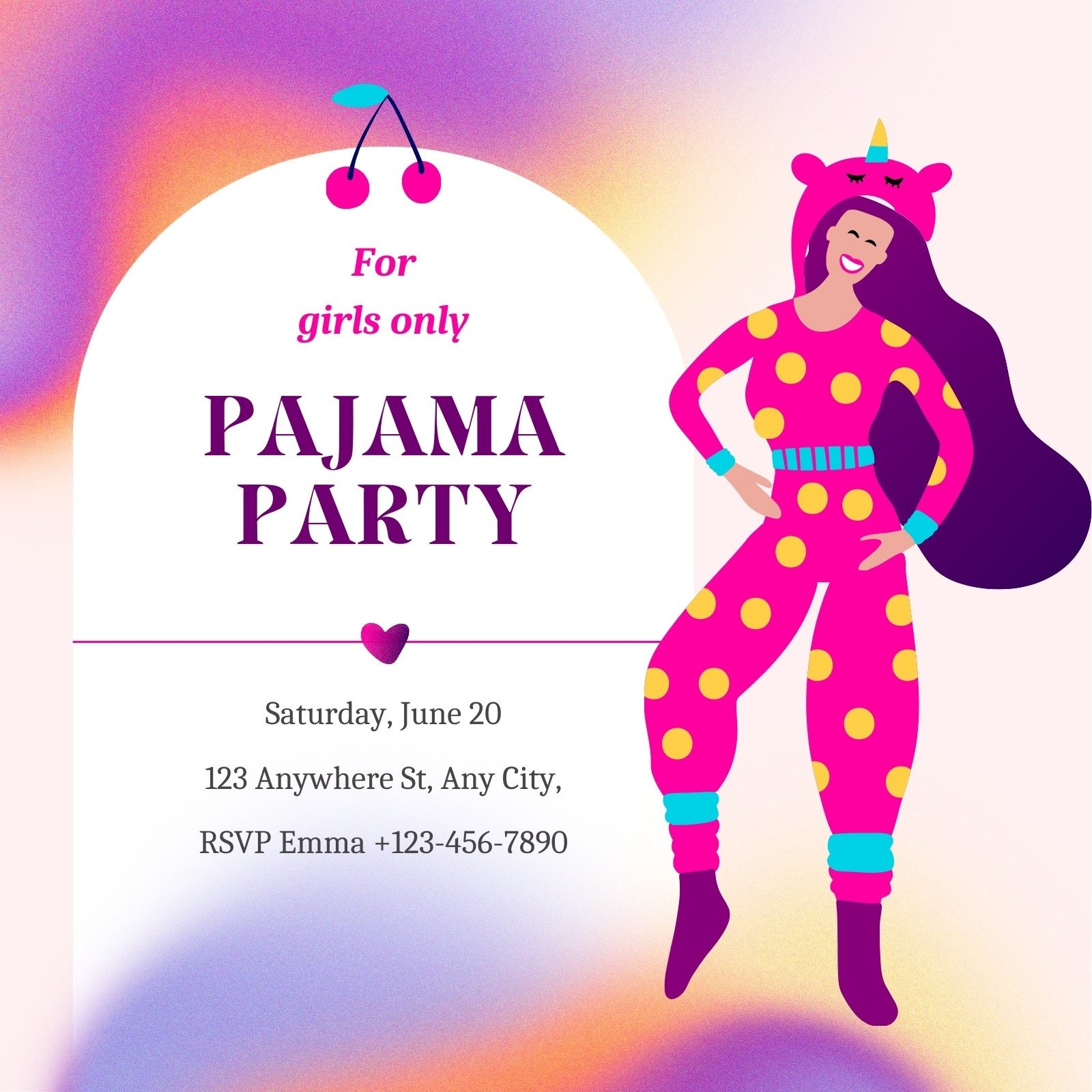 Pajama Party Invitations Free Printable