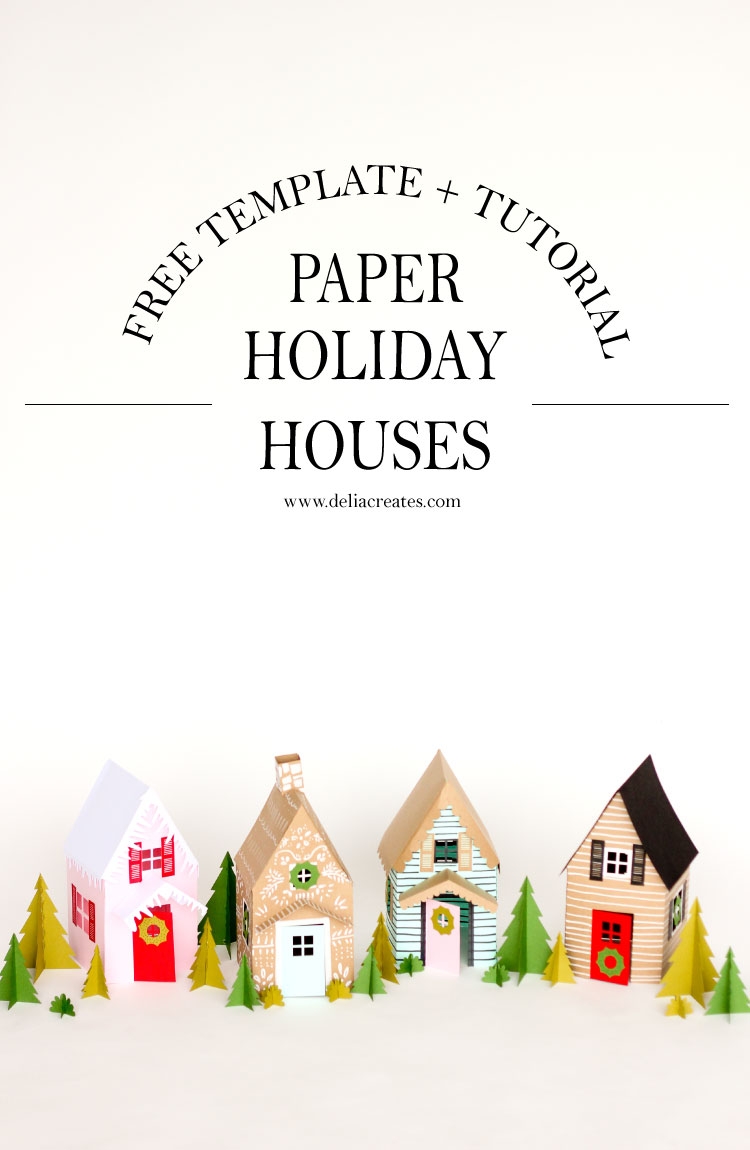 Paper Holiday Houses Free Templates 