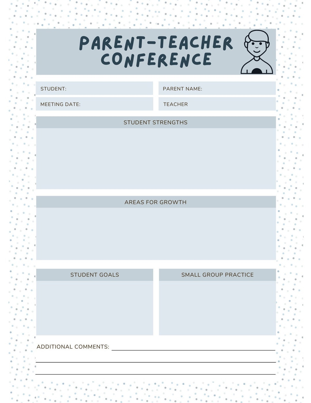 Parent Teacher Conference Form Teacher Conference Student Goals Student Grades Parent School Meeting Etsy Hong Kong