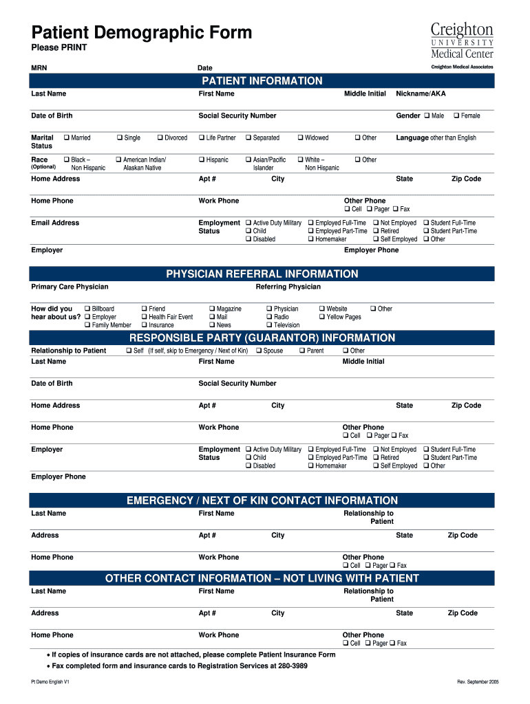 Patient Form Fill Online Printable Fillable Blank PdfFiller