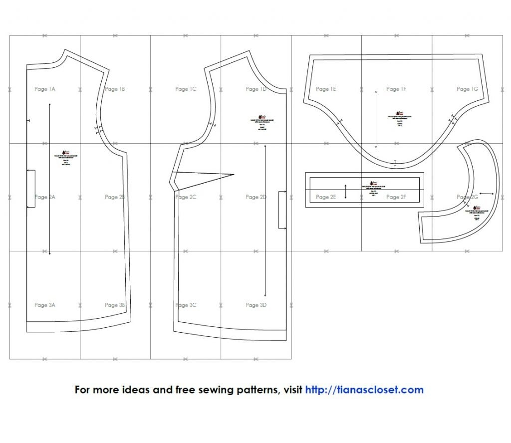 Paulie Peter Pan Collar Blouse Free Pdf Sewing Pattern Tiana s Closet