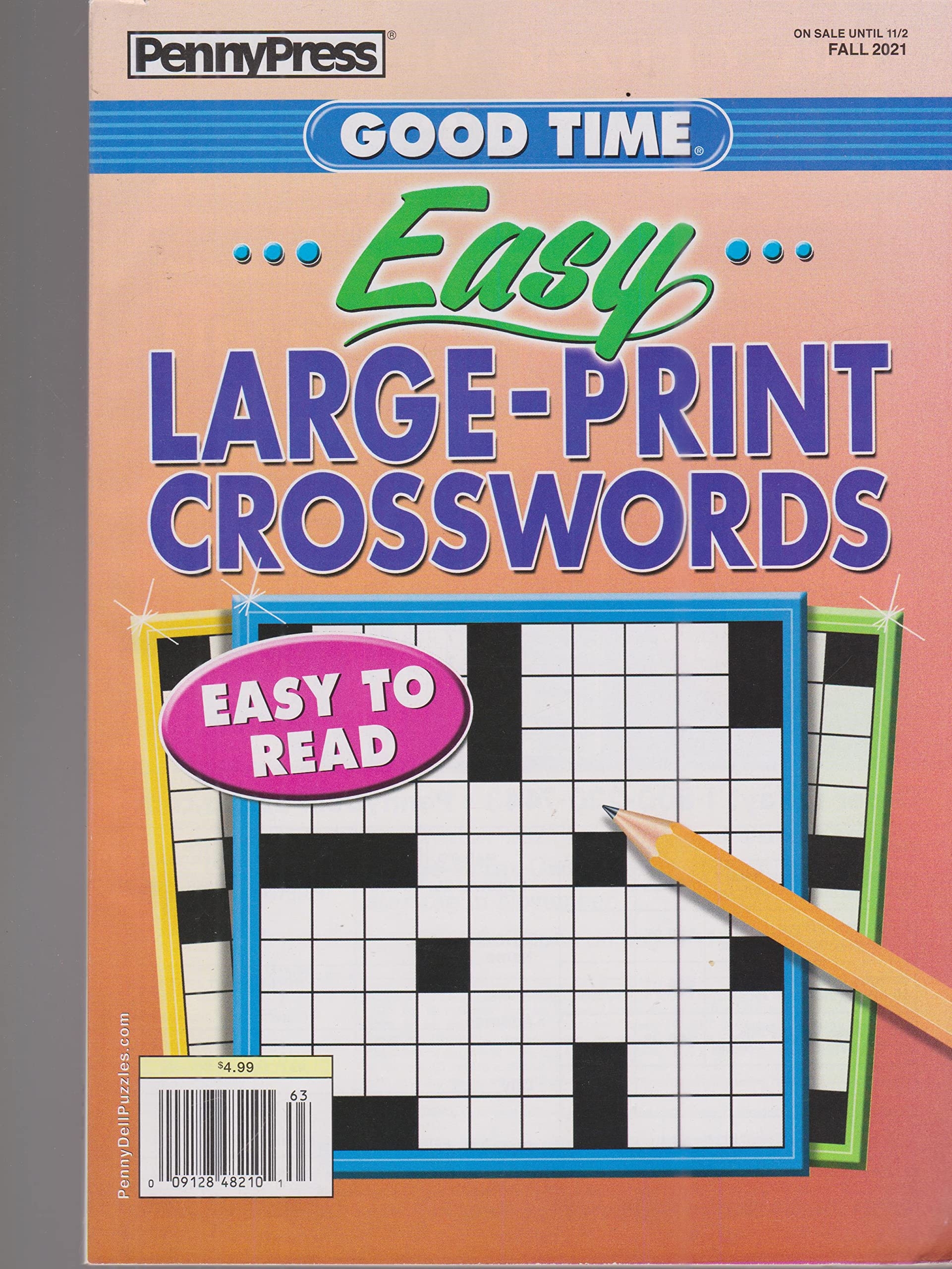 Penny Press Good Time Easy Large Print Crosswords Magazine Fall 2021 Amazon Books