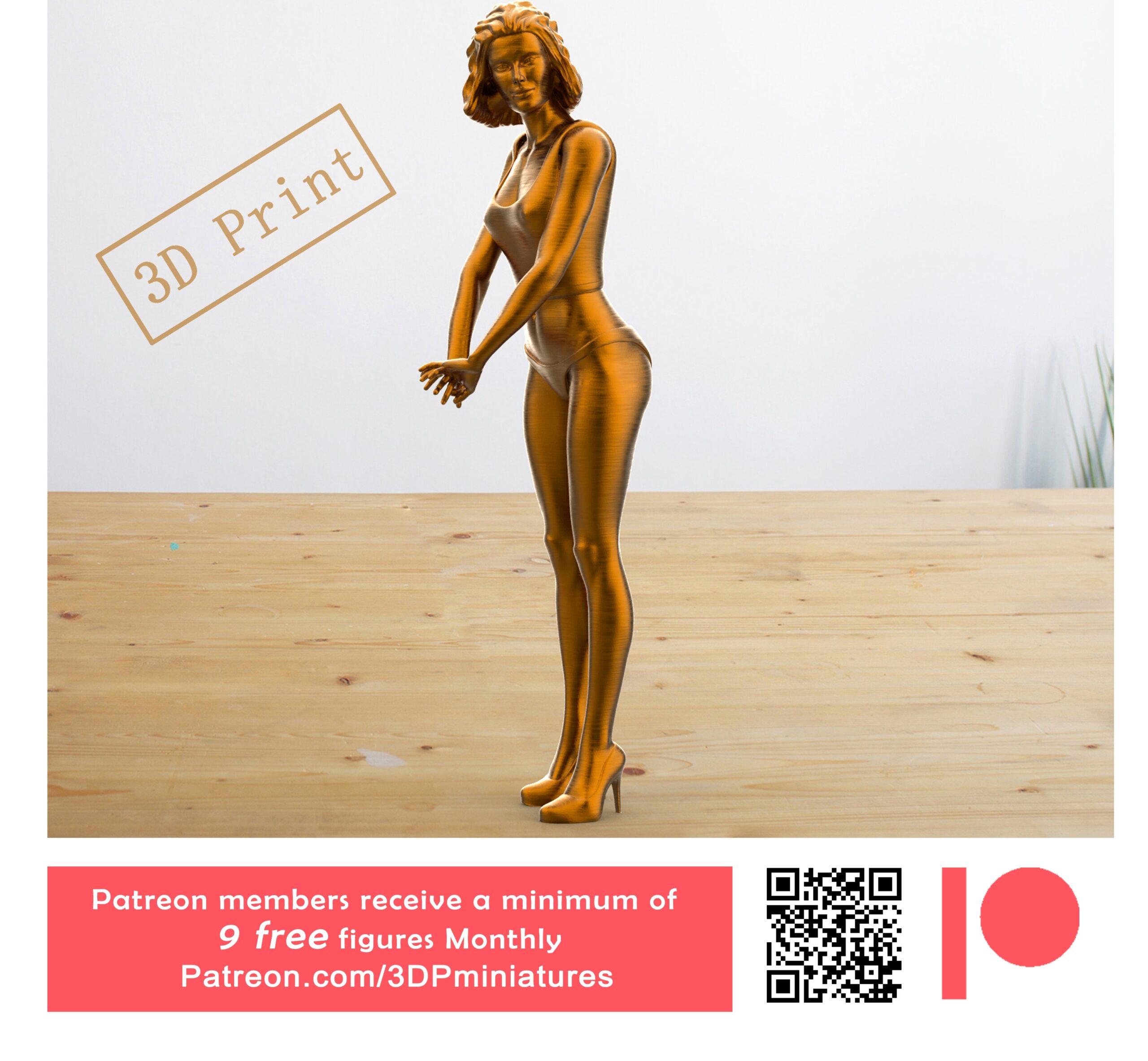  Pose N1 Attractive Woman Miniature 3d Print Model Free STL File For Cults