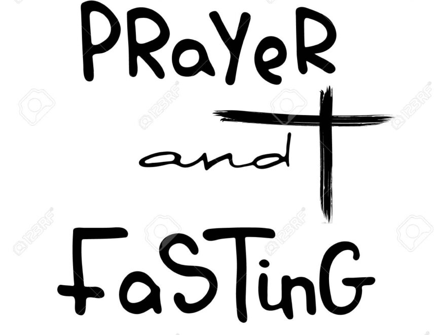 Prayer And Fasting Bible Lettering The Time Of Lent Brush Calligraphy Words About God The Symbol Of The Christian Religion Vector Design Hand Illustration Royalty Free SVG Cliparts Vectors And Stock Illustration