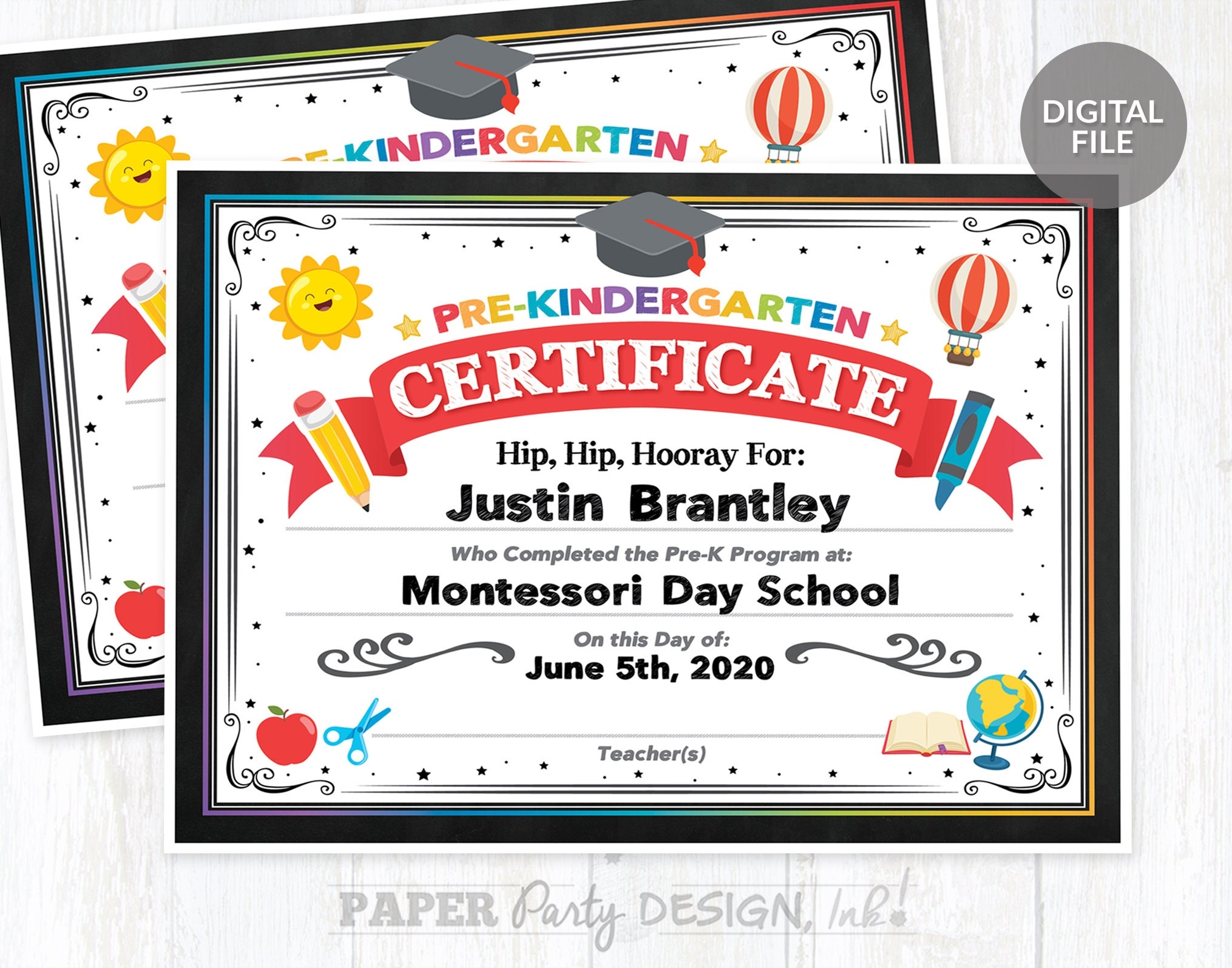 Free Printable Pre-K Graduation Diplomas