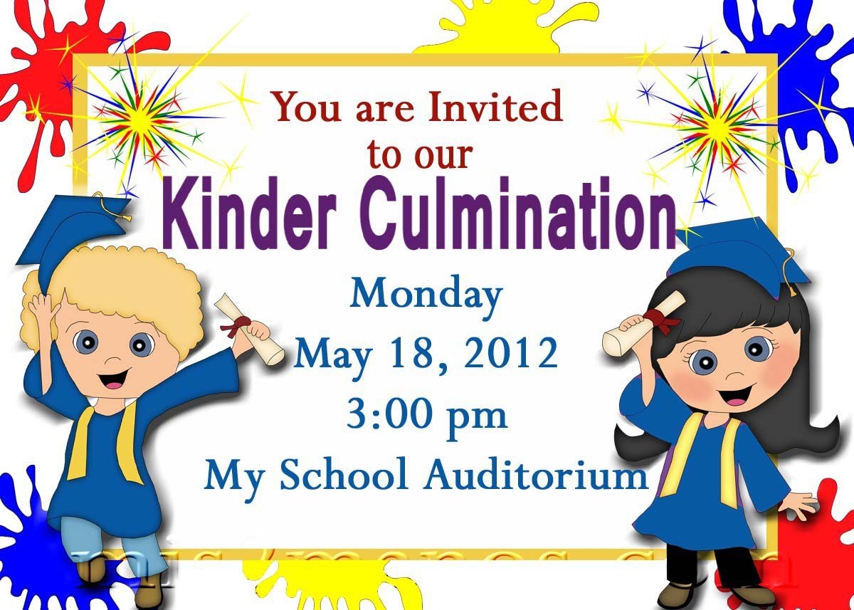 Preschool Graduation Invitations Printable Invites Personalized Worksheets Library