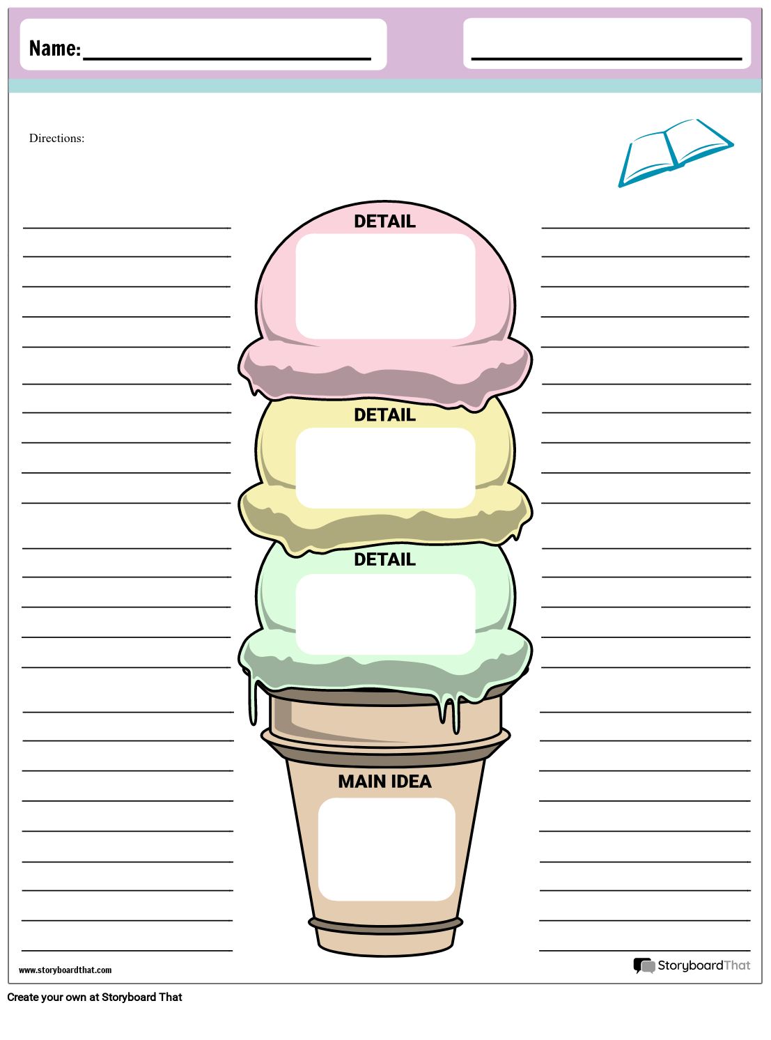 Prewriting Worksheets Free Templates By Storyboard That