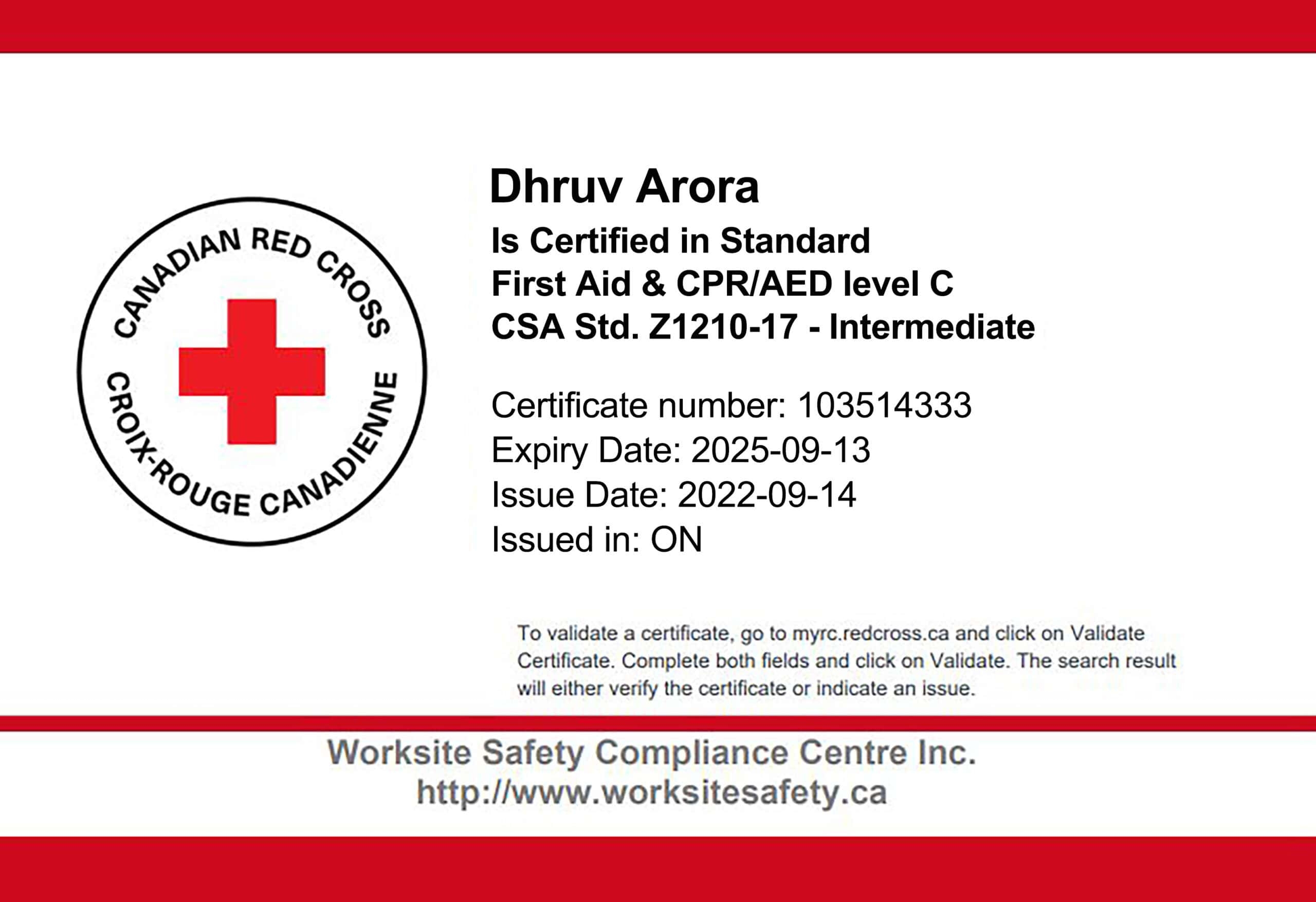 Printable First Aid Certificate