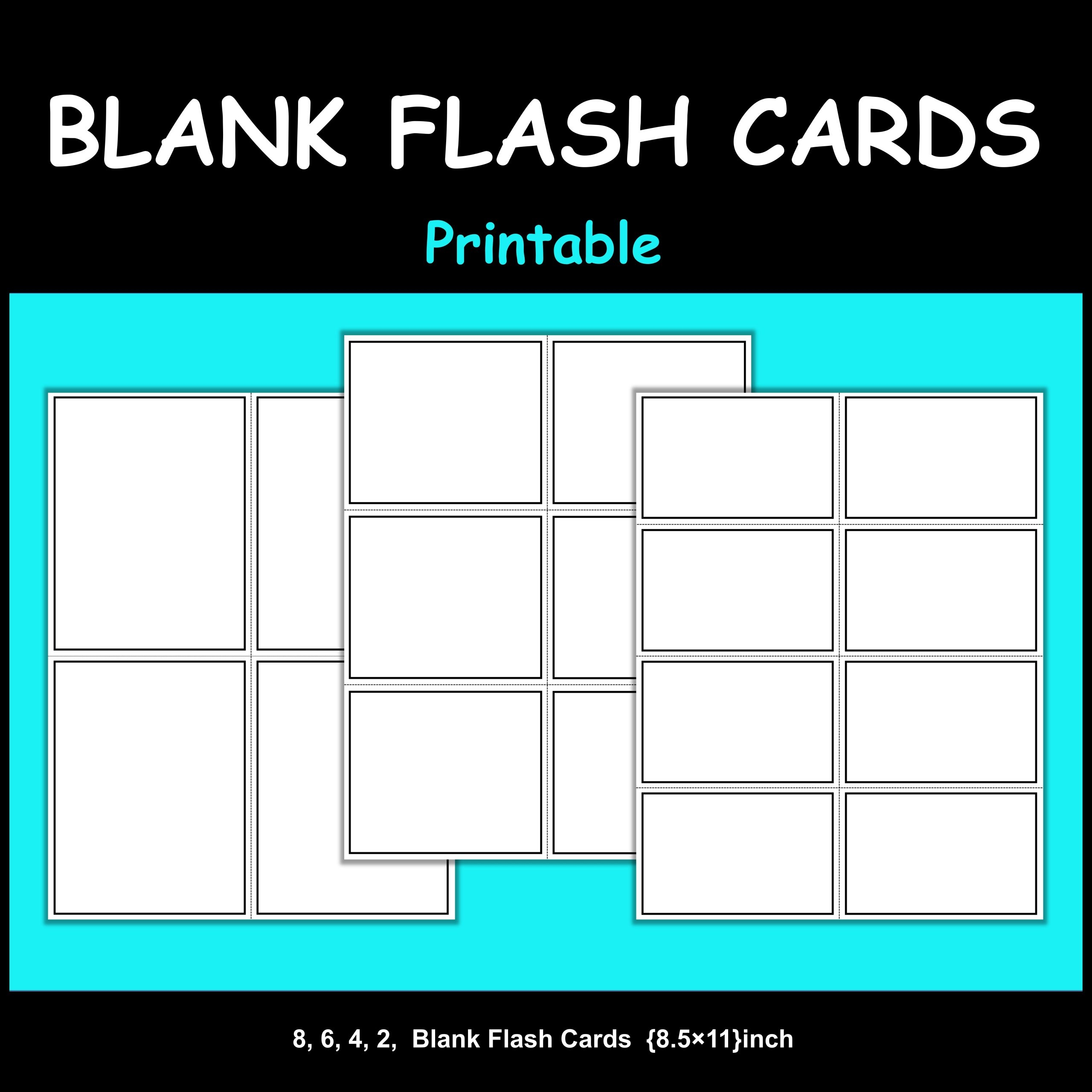 Printable Blank Flash Cards Template
