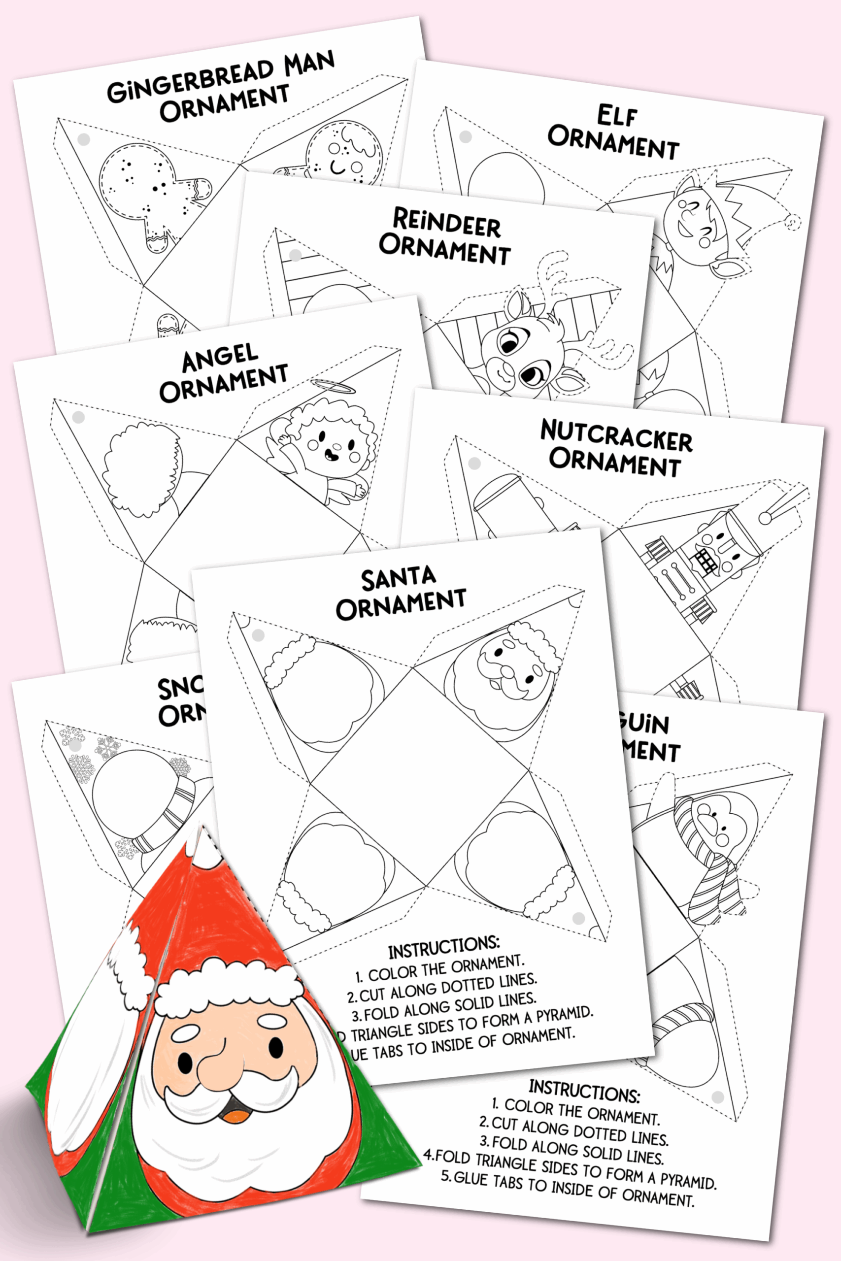 Free Printable Paper Christmas Ornaments Coloring