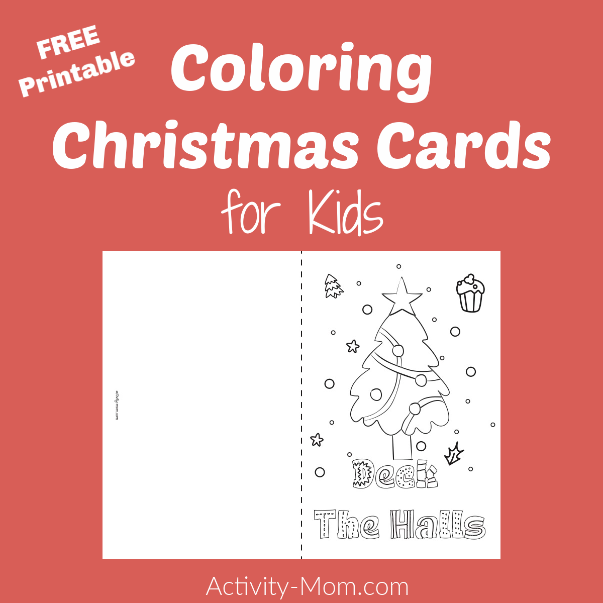 Printable Coloring Christmas Cards For Kids The Activity Mom