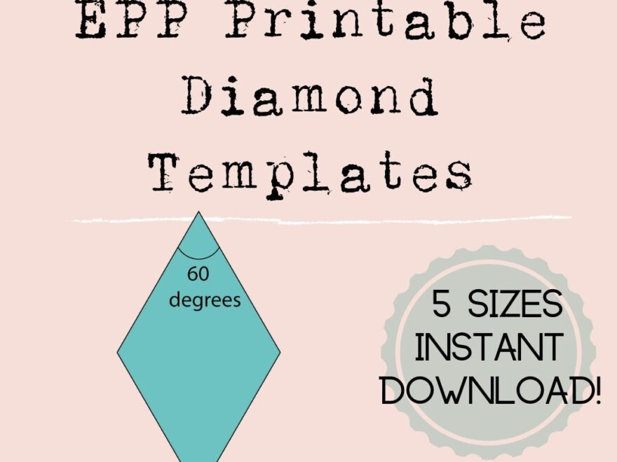 Printable Diamond Templates In 5 Sizes 60 Degree 6 Point Star Etsy