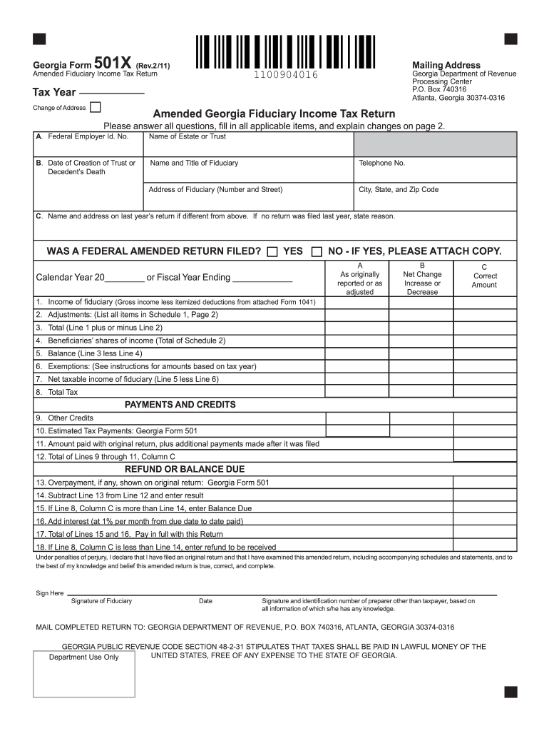 Printable Georgia Form 500 Fill Online Printable Fillable Blank PdfFiller