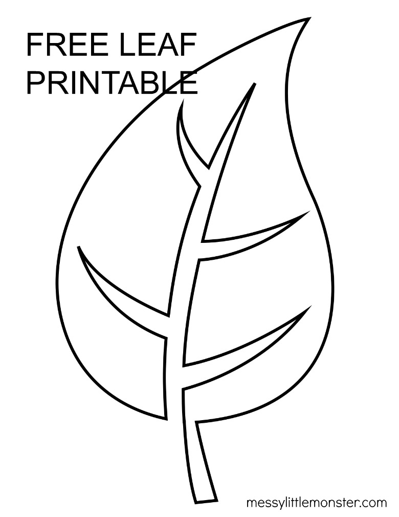 Printable Leaf Templates Fun Leaf Craft Ideas Messy Little Monster