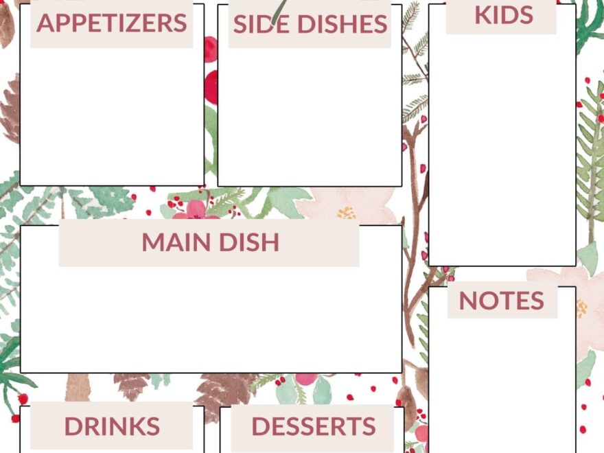 Printable Meal Planner For The Holidays For The Love Of Food