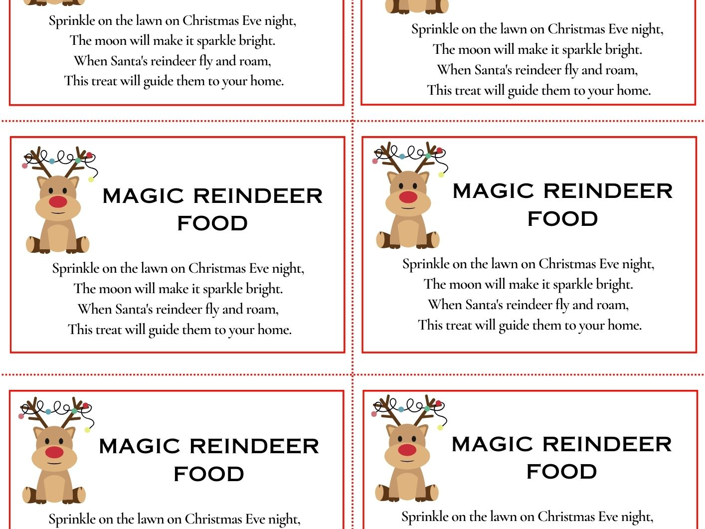 Reindeer Food Veggie Desserts