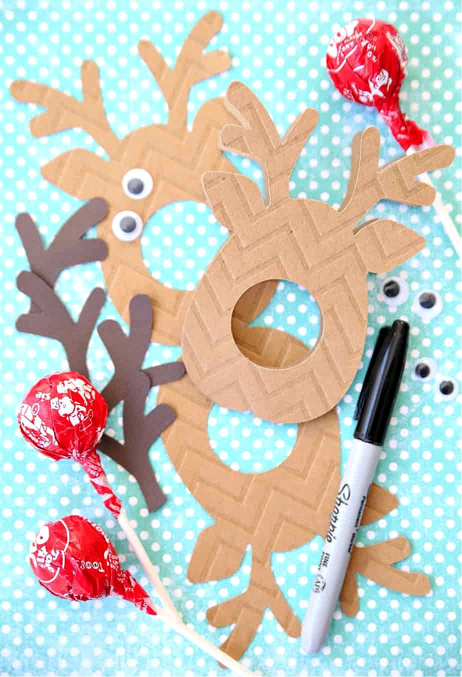 Free Printable Reindeer Lollipop Template