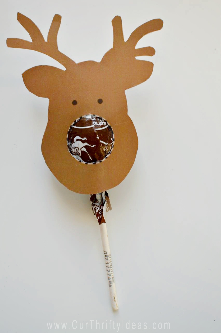 Reindeer Suckers Free Printable Kids Gift Our Thrifty Ideas