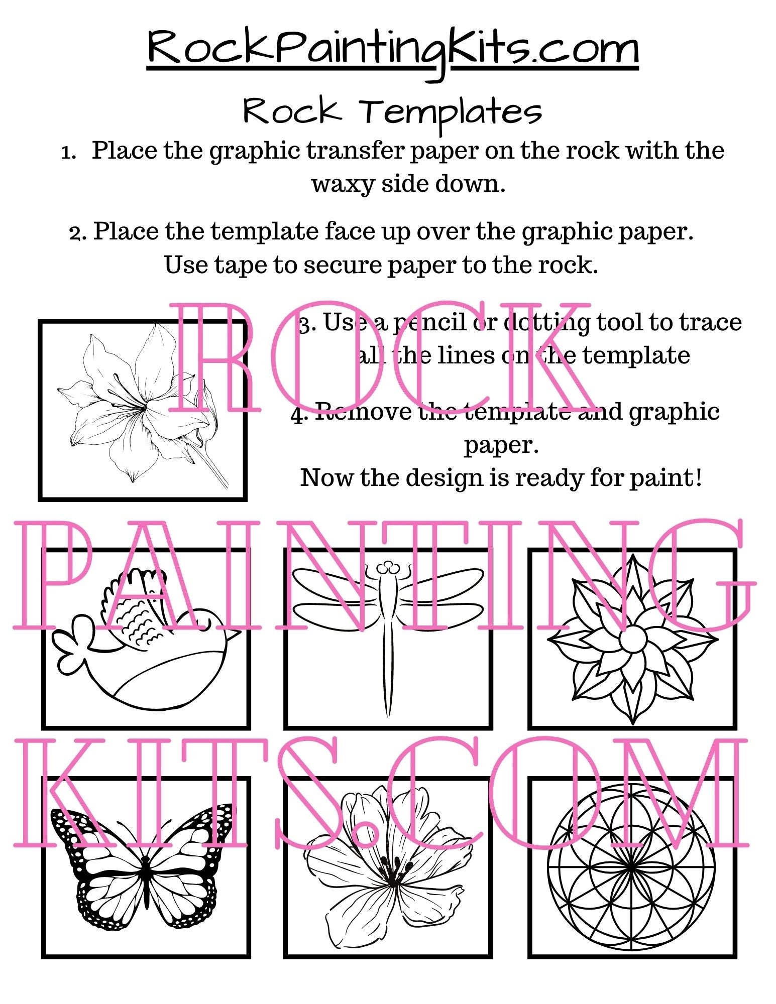 RockPaintingStencils Etsy