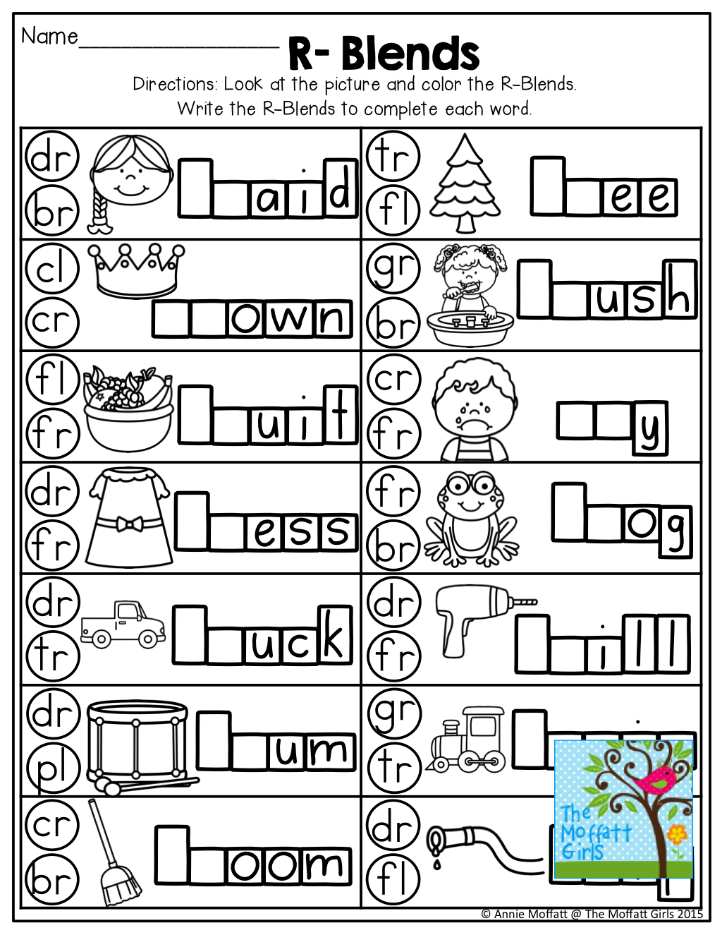 S L R Initial Blends Activities And Worksheets Made By Teachers Worksheets Library
