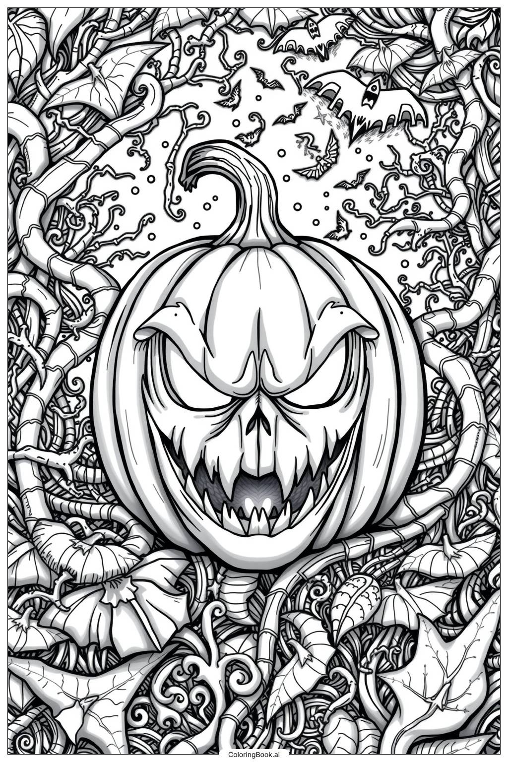 Free Printable Coloring Scary Faces
