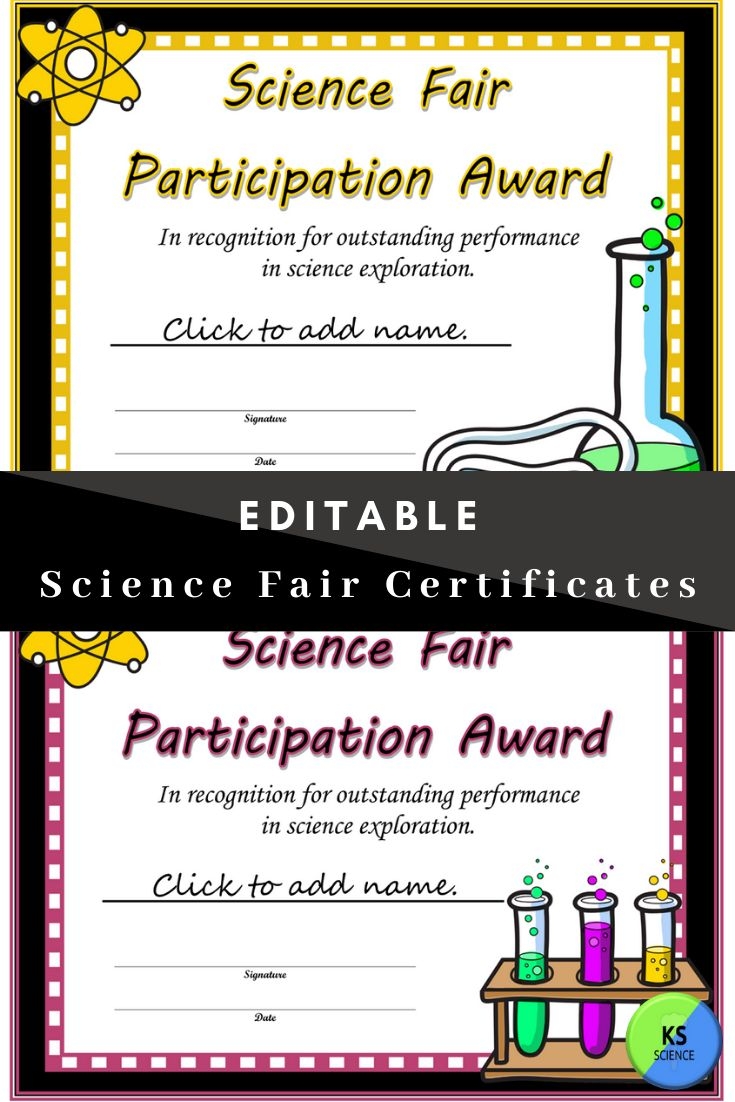 Science Fair Certifcates
