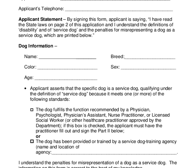 Service Dog Form Pdf Fill Out Sign Online DocHub