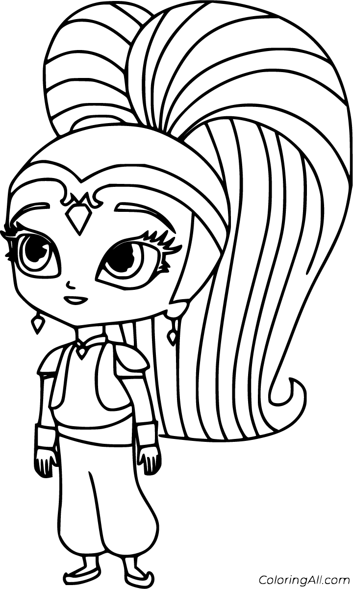 Shimmer And Shine Printable Coloring Pages