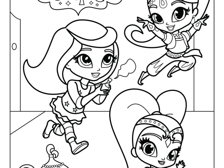 Shimmer And Shine Coloring Pages Free Printable PDFs WakeTheKids