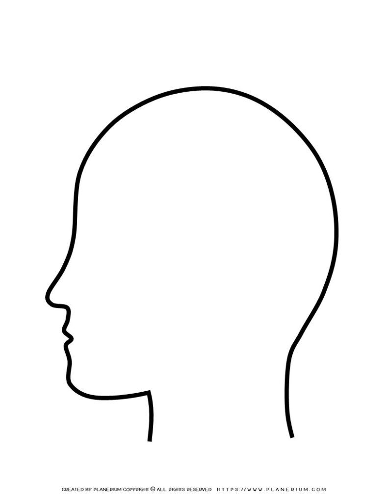 Side Head Outline Template Printable
