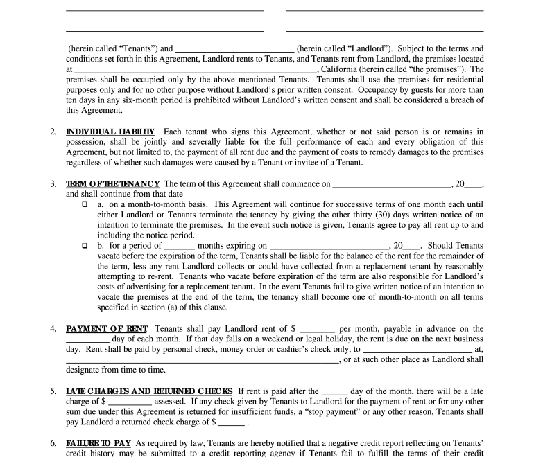 Simple Rental Agreement Template Word Fill Online Printable Fillable Blank PdfFiller